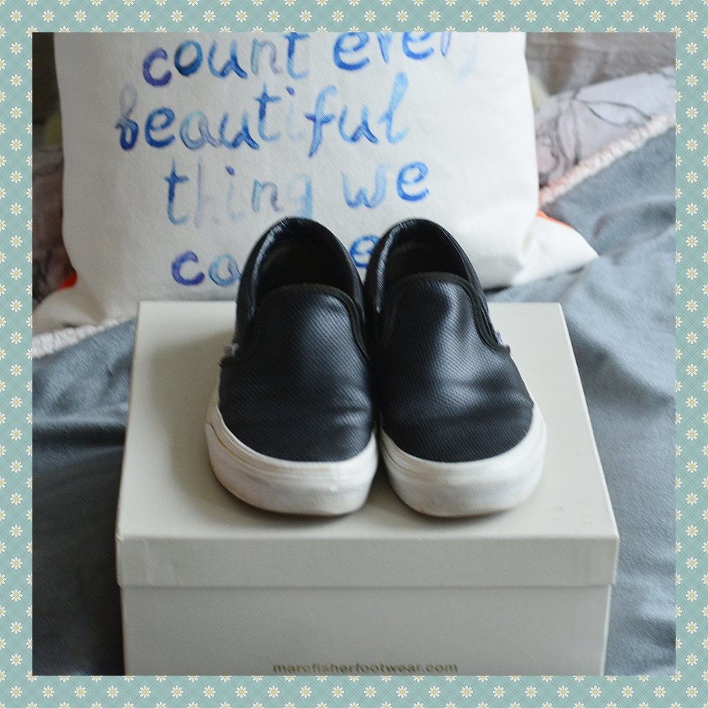 Vans Perf Leather Slip-On Shoe in Black
